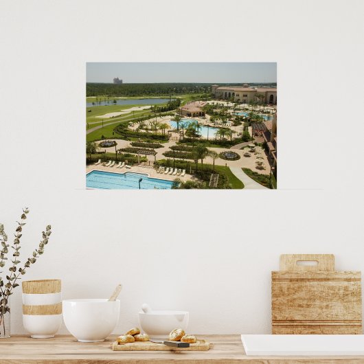 Tropical Golf Resort Print Poster (Küche)