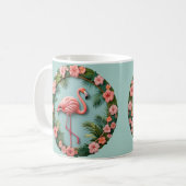 Tropical Grace balancierender Flamingo Kaffeetasse (Vorderseite Links)