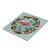 Tropical Grace Balancing Flamingo Keramik Tile Fliese (Seite)