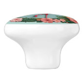 Tropical Grace Balancing Flamingo Keramikknauf (Seitenansicht)