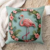 Tropical Grace Balancing Flamingo Kissen (Decke)