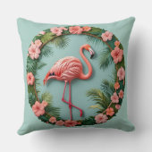 Tropical Grace Balancing Flamingo Kissen (Rückseite)