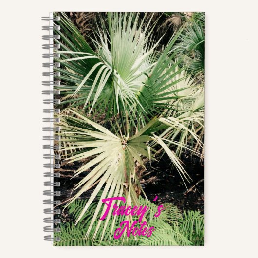 Tropical Graphic Palm Tree Notebook Notizblock (Vorderseite)