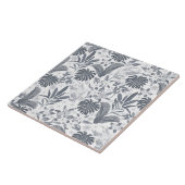 Tropical Gray Floral Greenery Fliese (Seite)