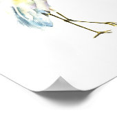 Tropical Great White Heron Beach Art Poster (Ecke)