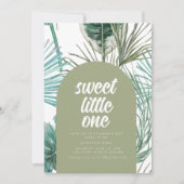 Tropical Green Baby Showdusche Party laden Einladung (Vorderseite)