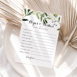 Tropical Green Baby Shower Hopps & Wish Card Postkarte