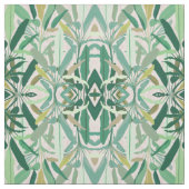 Tropical Green Banana Leaves Pink Pattern Stoff (Muster)
