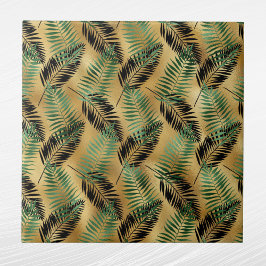 Tropical Green Black Palm Blätter Fliese