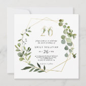 Tropical Green Blätter 20. Geburtstagsparty Einladung (Vorderseite)