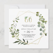 Tropical Green Blätter 60. Geburtstagsparty Einladung (Vorderseite)