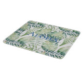 Tropical Green Blätter Aloha Schneidebrett (Ecke)
