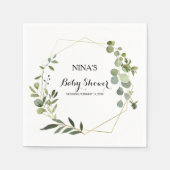 Tropical Green Blätter Babydusche Serviette (Vorderseite)