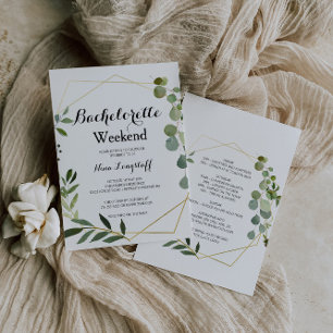 Tropical Green Blätter Bachelorette Einladung