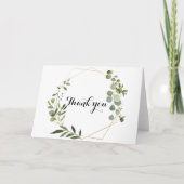 Tropical Green Blätter Danke Karte (Vorderseite)