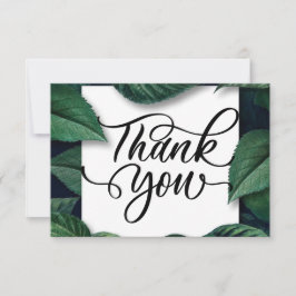 Tropical Green Blätter Danke Karte