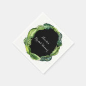 Tropical Green Blätter Elegante schicke Sommerhoch Serviette (Ecke)