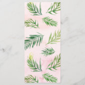 Tropical Green Blätter Luau Party Menus Menükarte (Rückseite)