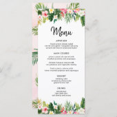 Tropical Green Blätter Luau Party Menus Menükarte (Vorne/Hinten)