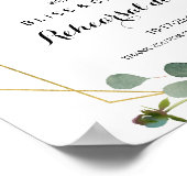 Tropical Green Blätter Probe Dinner Willkommen Poster (Ecke)