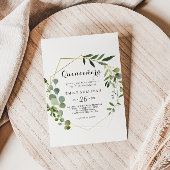 Tropical Green Blätter Quinceañera Geburtstagspart Einladung