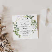 Tropical Green Blätter Spanish Wedding Einladung