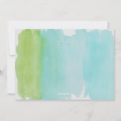 Tropical Green & Blue Jungle Watercolor Boy Einladung (Rückseite)