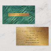 Tropical Green Cali Grungy Gold Jungle Vip Visitenkarte (Vorne/Hinten)