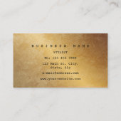 Tropical Green Cali Grungy Gold Jungle Vip Visitenkarte (Rückseite)