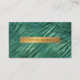 Tropical Green Cali Grungy Gold Jungle Vip Visitenkarte