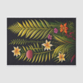 Tropical Green Floral Artwork Kleine Seidenpapier (Vorderseite)