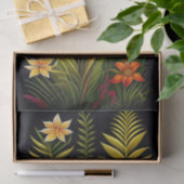 Tropical Green Floral Artwork Kleine Seidenpapier (Geschenk)