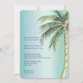 Tropical Green Glam Gold Glitzy Palm Tree Wedding Einladung (Vorderseite)