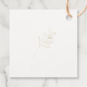 Tropical Green Gold Orchids Elegantes Brautparty Geschenkanhänger (Rückseite)