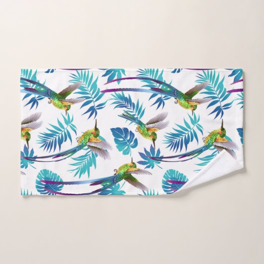 Tropical Green Hummingbirds  Badhandtuch Set (Handtuch)