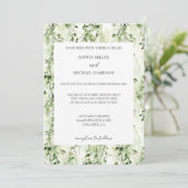 Tropical Green Ivy Wedding Einladung (Stehend Vorderseite)