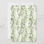 Tropical Green Ivy Wedding Einladung (Rückseite)