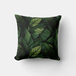 Tropical Green Leaves  Housewarming Gift Kissen