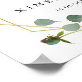 Tropical Green Leaves Wedding Bienvenidos Sign Poster (Ecke)