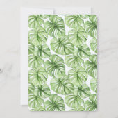 Tropical Green Leaves Wedding Einladung (Rückseite)