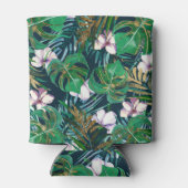 Tropical Green Lilac Gold Monster Blätter Bläserne Dosenkühler (Rückseite)