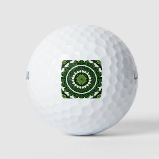 Tropical Green Mandala Golfball (Vorderseite)