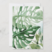 Tropical Green mit Gold Blätter Weihnachtsabend Einladung (Rückseite)