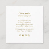 Tropical Green Modern Palm Tree Telefonnummerkarte (Rückseite)