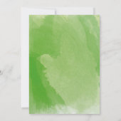 Tropical Green Monstera Blätter Wasserfarbenhochze Einladung (Rückseite)