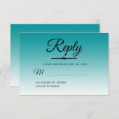 Tropical Green Ombre Sweet 16 UAWG Einladung (Vorne/Hinten)