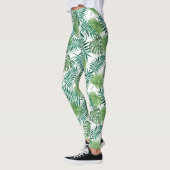 Tropical Green Palm Blätter Muster Leggings (Links)