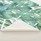 Tropical Green Palm Blätter Pflanze Sherpadecke (3/4)