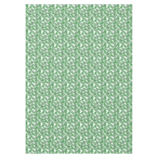 Tropical Green Palm Blätter Sommer Wasserfarben Ku Tischdecke (Vorderseite)