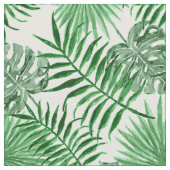 Tropical Green Palm Blätter Sommermuster Stoff (Nahaufnahme)